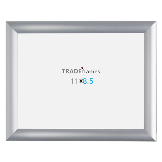 8.5x11 Inches Silver Snap Frame - 1" Profile - Snap Frames Direct