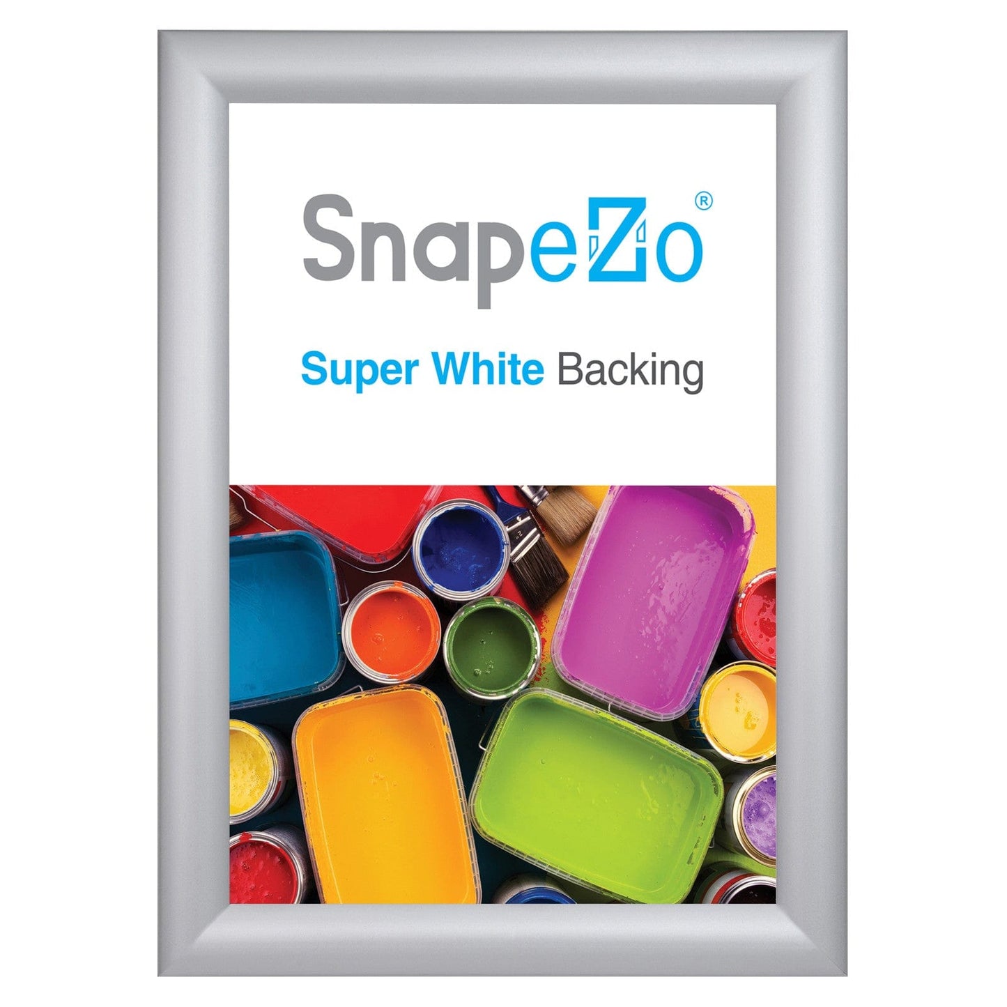 A4 Silver SnapeZo® Snap Frame - 1.2" Profile - Snap Frames Direct