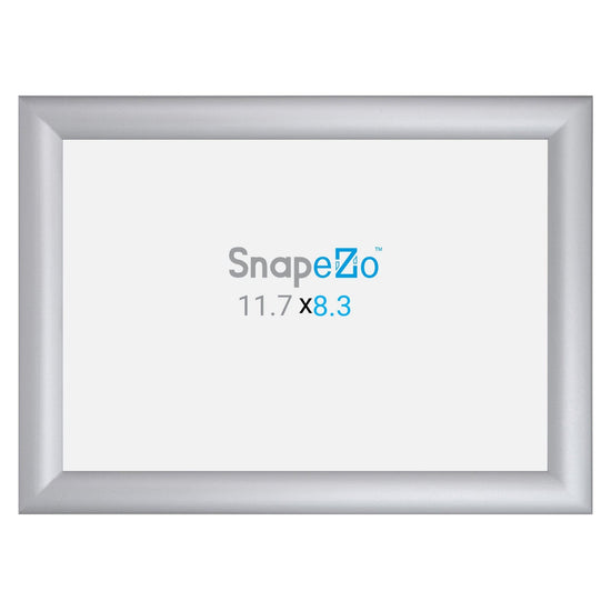 A4 Silver SnapeZo® Snap Frame - 1.2" Profile - Snap Frames Direct