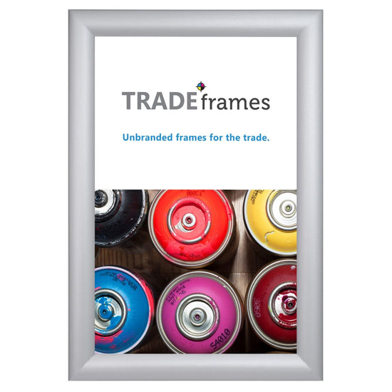 11x17 Silver TRADEframe Snap Frame - 1.2" Profile - Snap Frames Direct