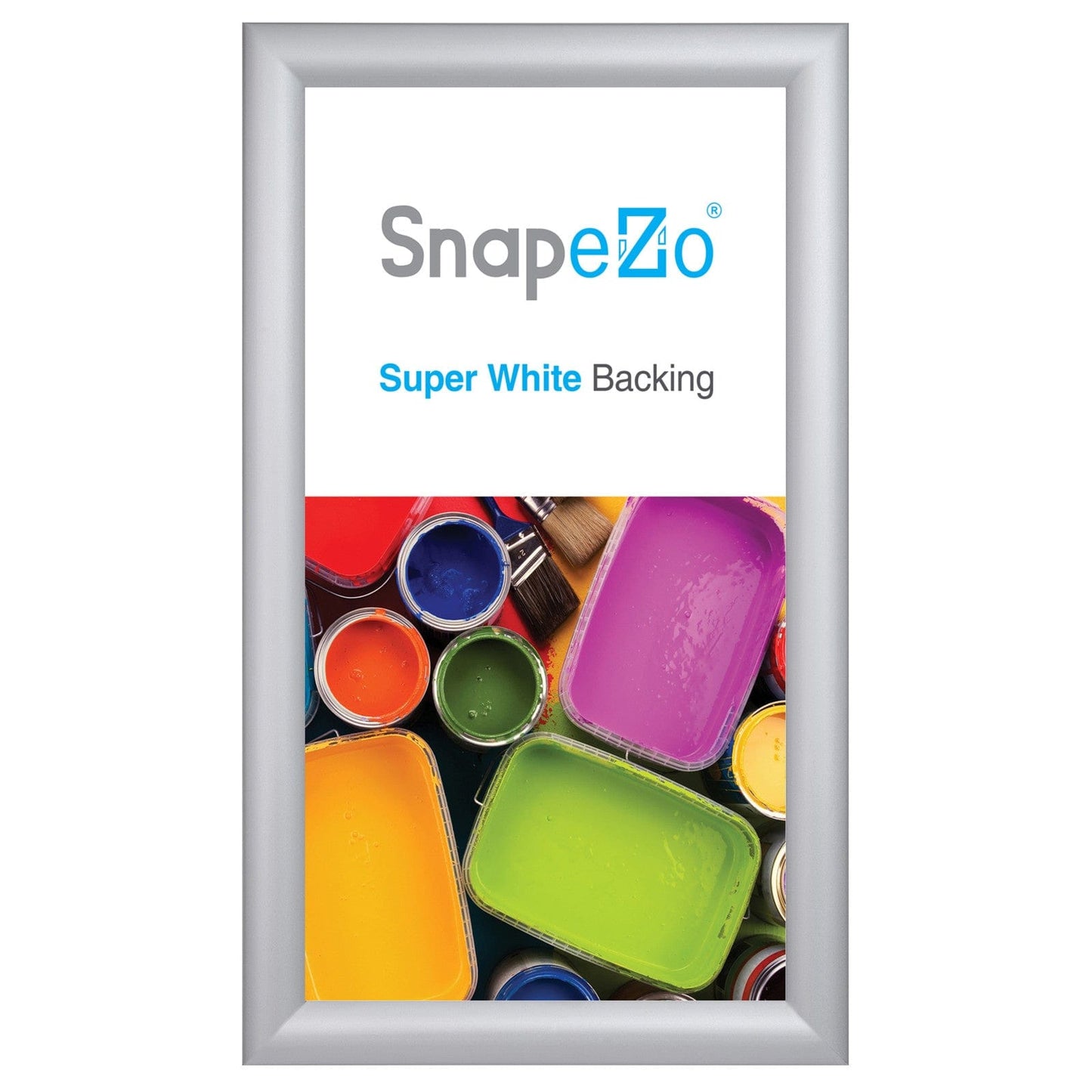 10x18 Silver SnapeZo® Snap Frame - 1.2" Profile - Snap Frames Direct