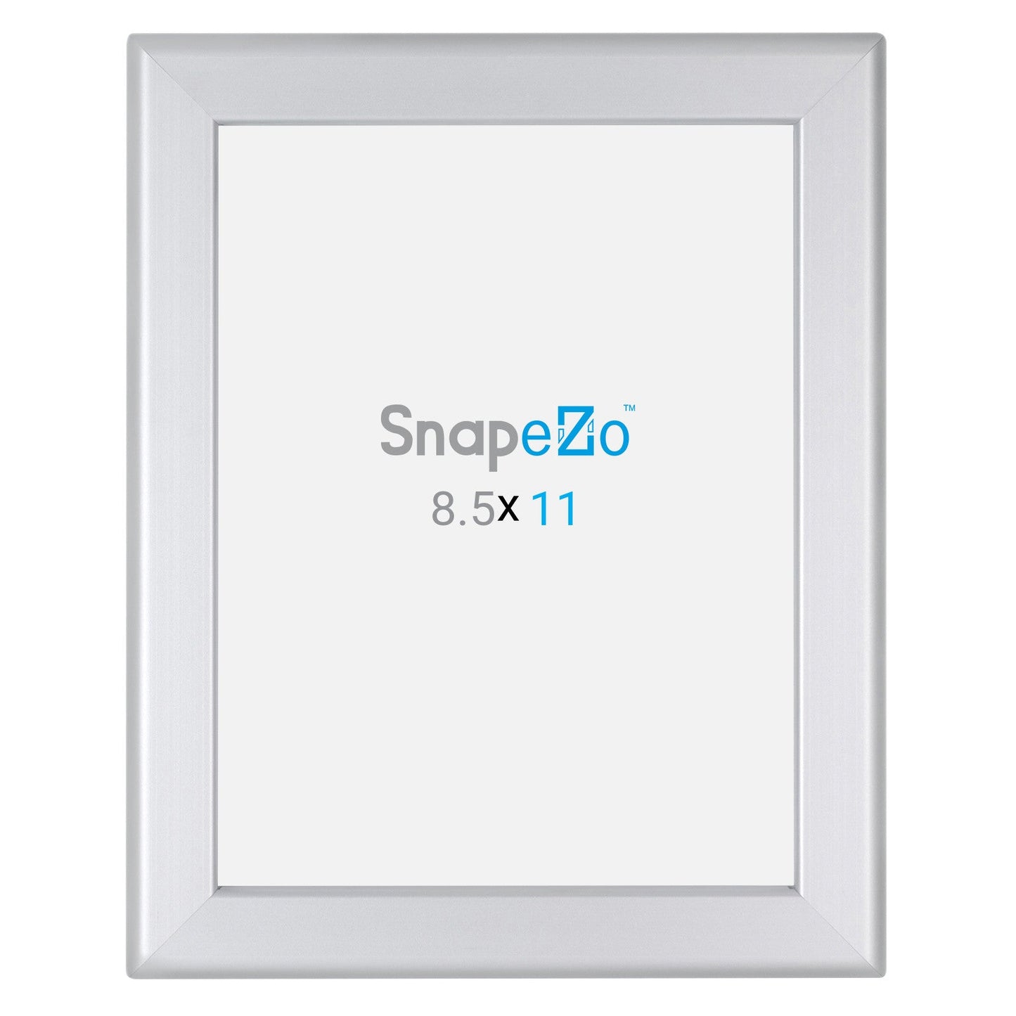 8.5x11 Silver SnapeZo® Poster Snap Frame 1.25" - Snap Frames Direct