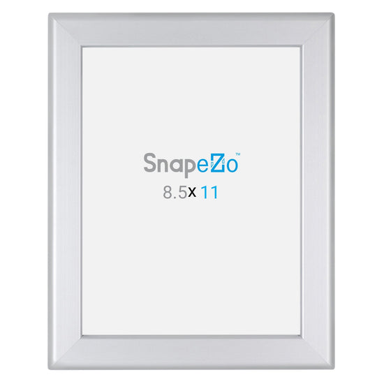 8.5x11 Silver SnapeZo® Poster Snap Frame 1.25" - Snap Frames Direct