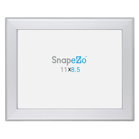 8.5x11 Silver SnapeZo® Poster Snap Frame 1.25" - Snap Frames Direct