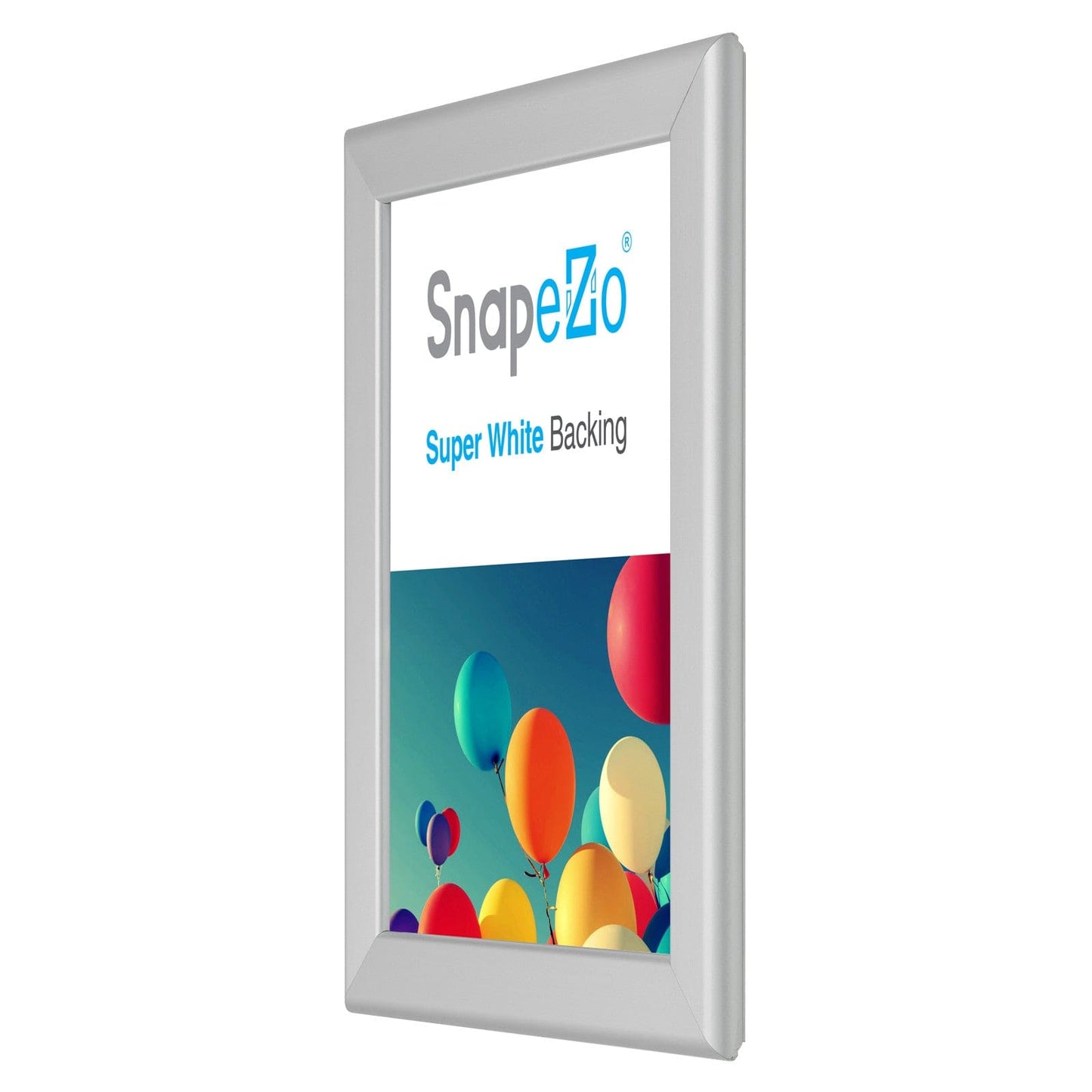 8.5x11 Silver SnapeZo® Poster Snap Frame 1.25" - Snap Frames Direct