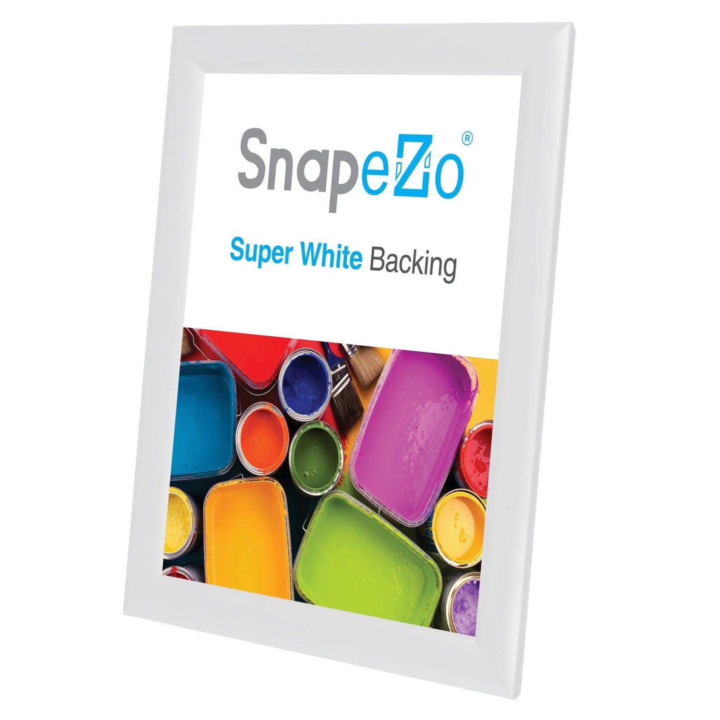 8.5x11 White SnapeZo® Poster Snap Frame 1" - Snap Frames Direct