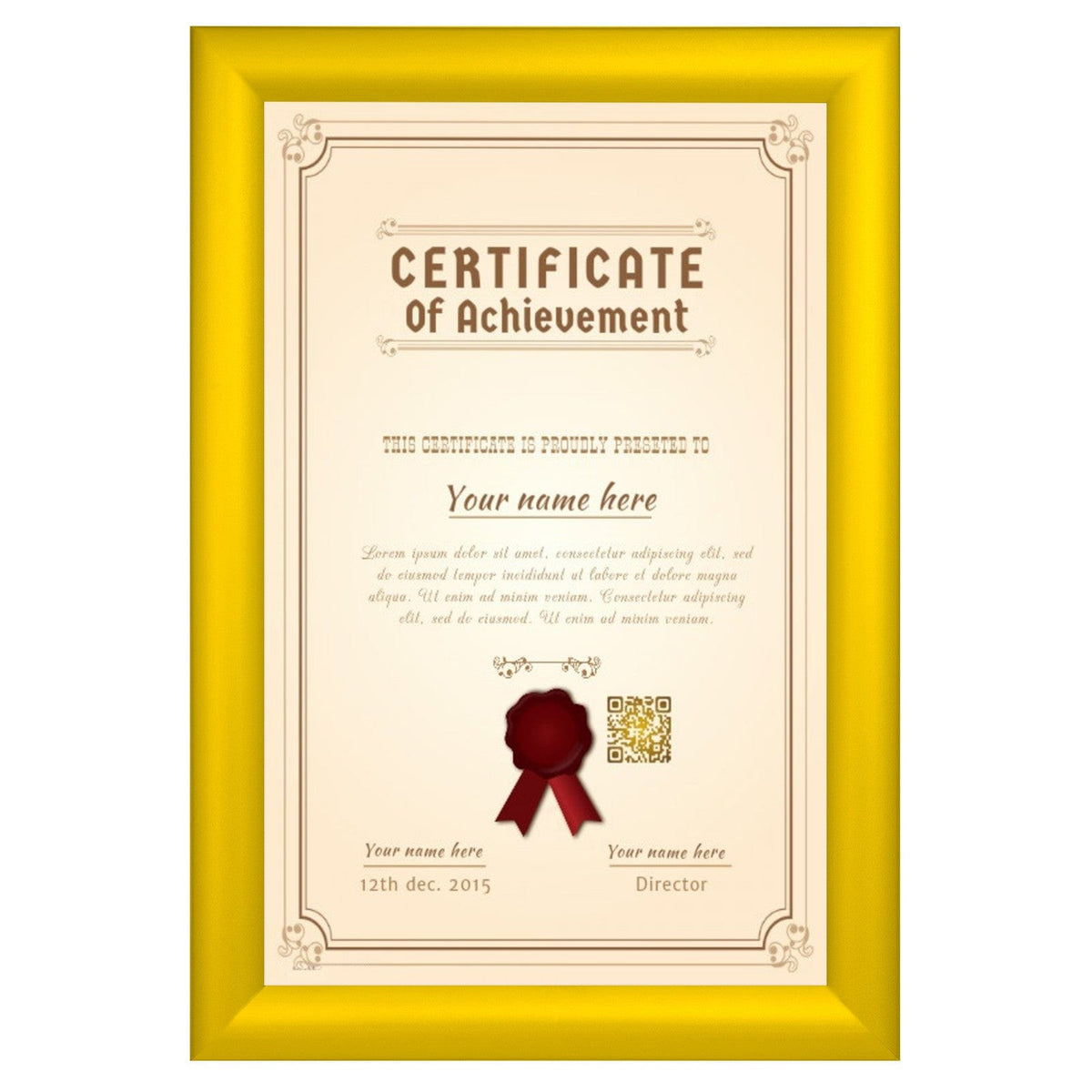 11x17 Yellow Snapezo® Snap Frame - 1.2