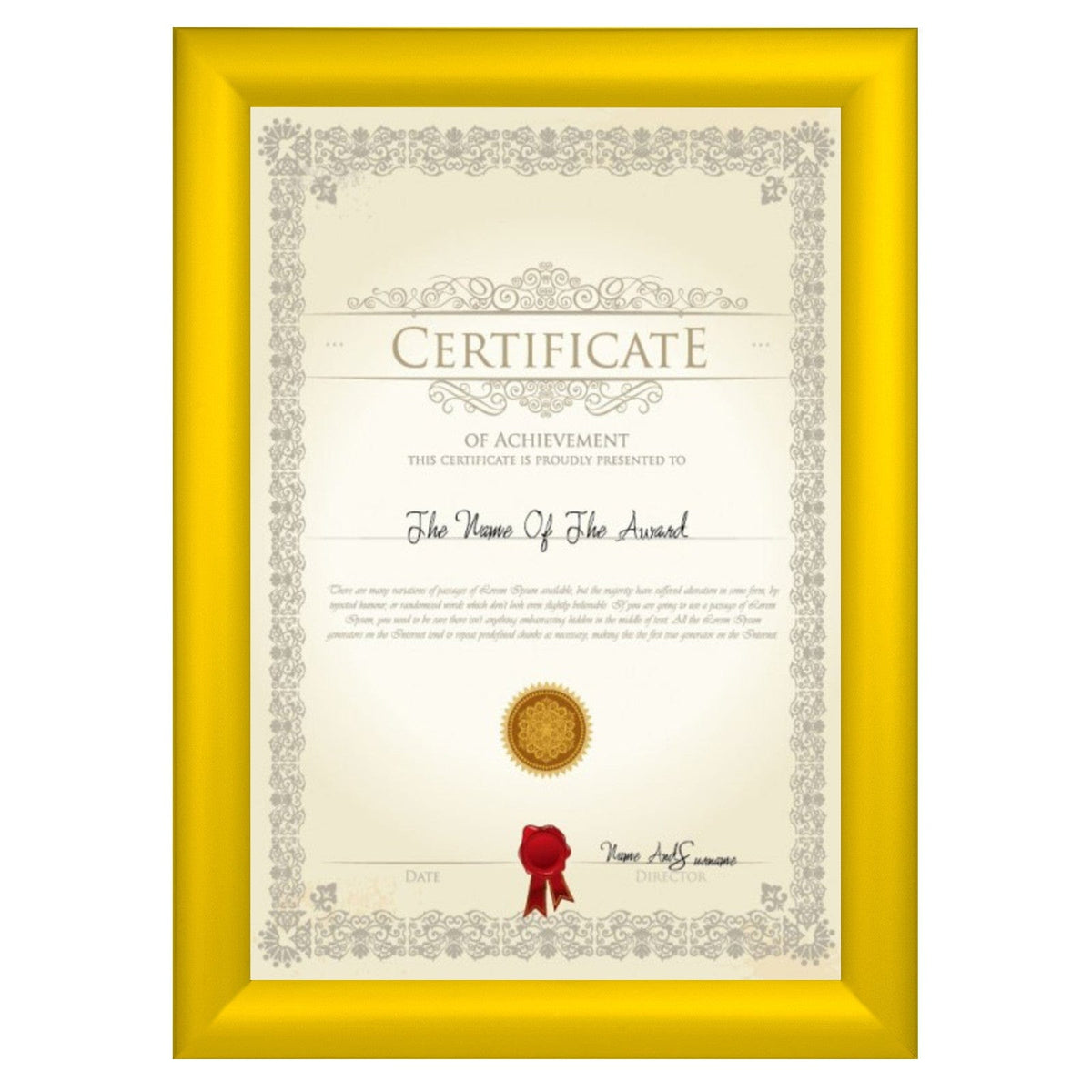 8.5x11 Yellow Snapezo® Snap Frame - 1.2