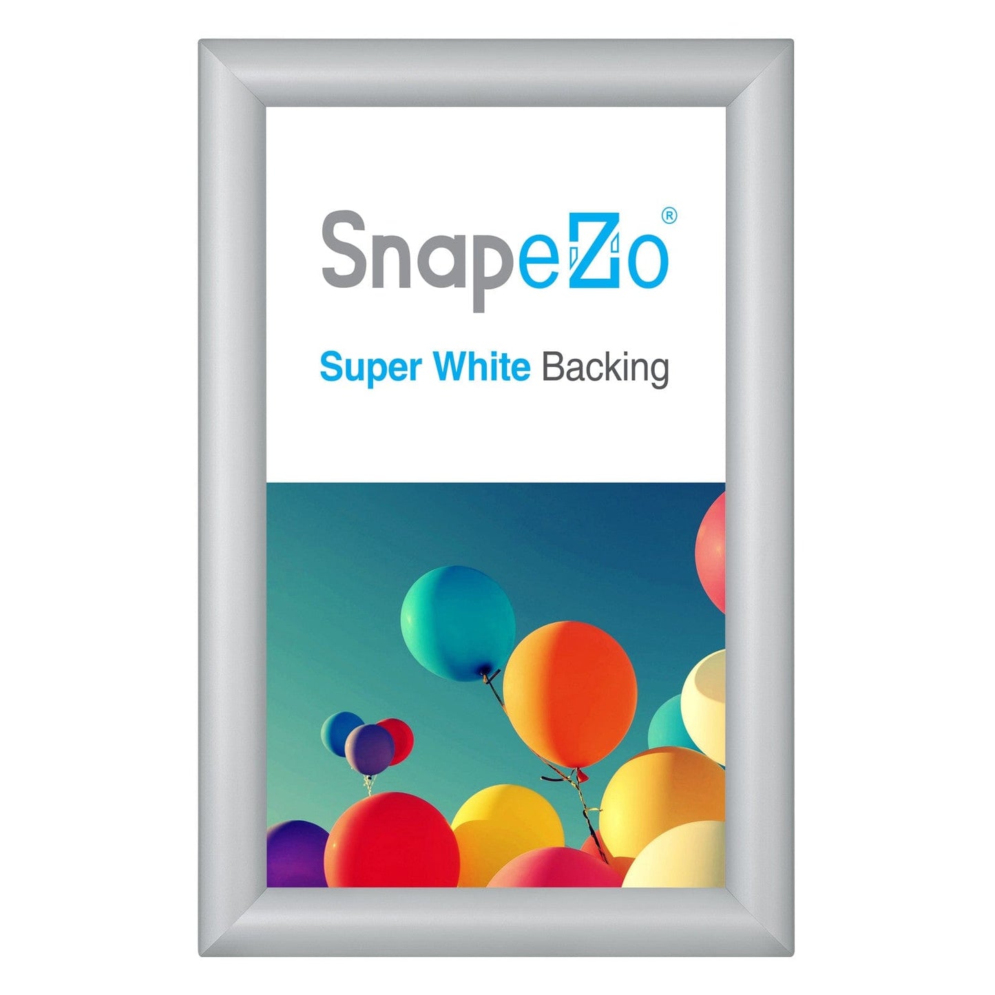 8.5x14 Silver SnapeZo® Snap Frame - 1.2" Profile - Snap Frames Direct