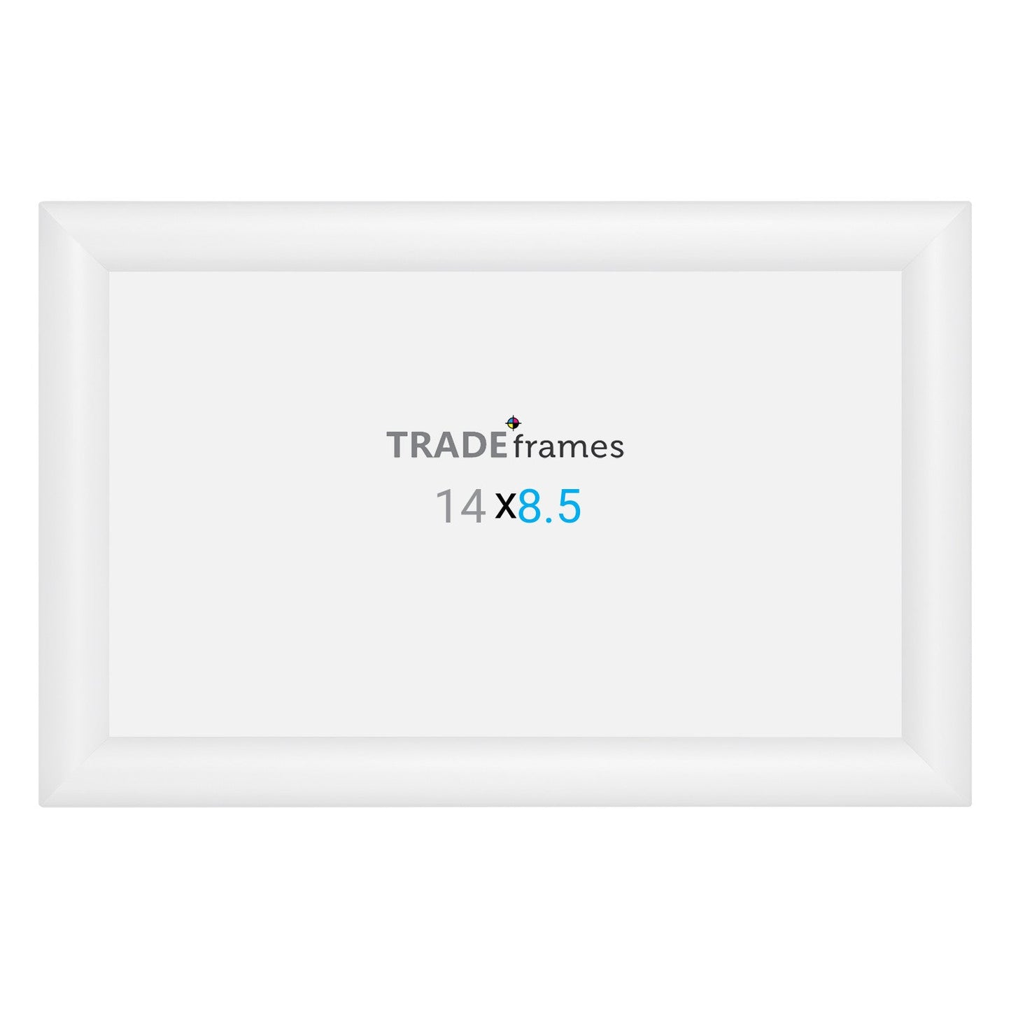 8.5x11 TRADEframe White Snap Frame 8.5x14 - 1.2 inch profile - Snap Frames Direct