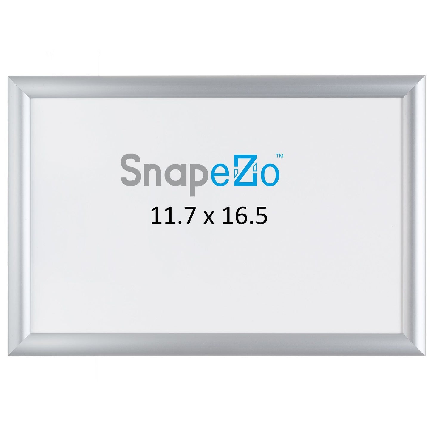 A3 Brushed Silver SnapeZo® Snap Frame - 1" Profile - Snap Frames Direct