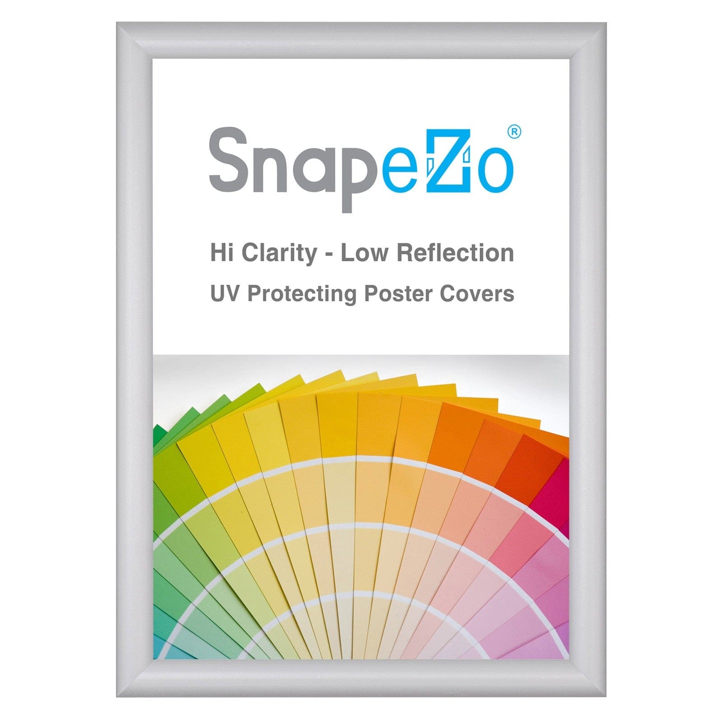 A2 (16.5 x 23.4 in) Silver SnapeZo® Poster Snap Frame 1" - Snap Frames Direct