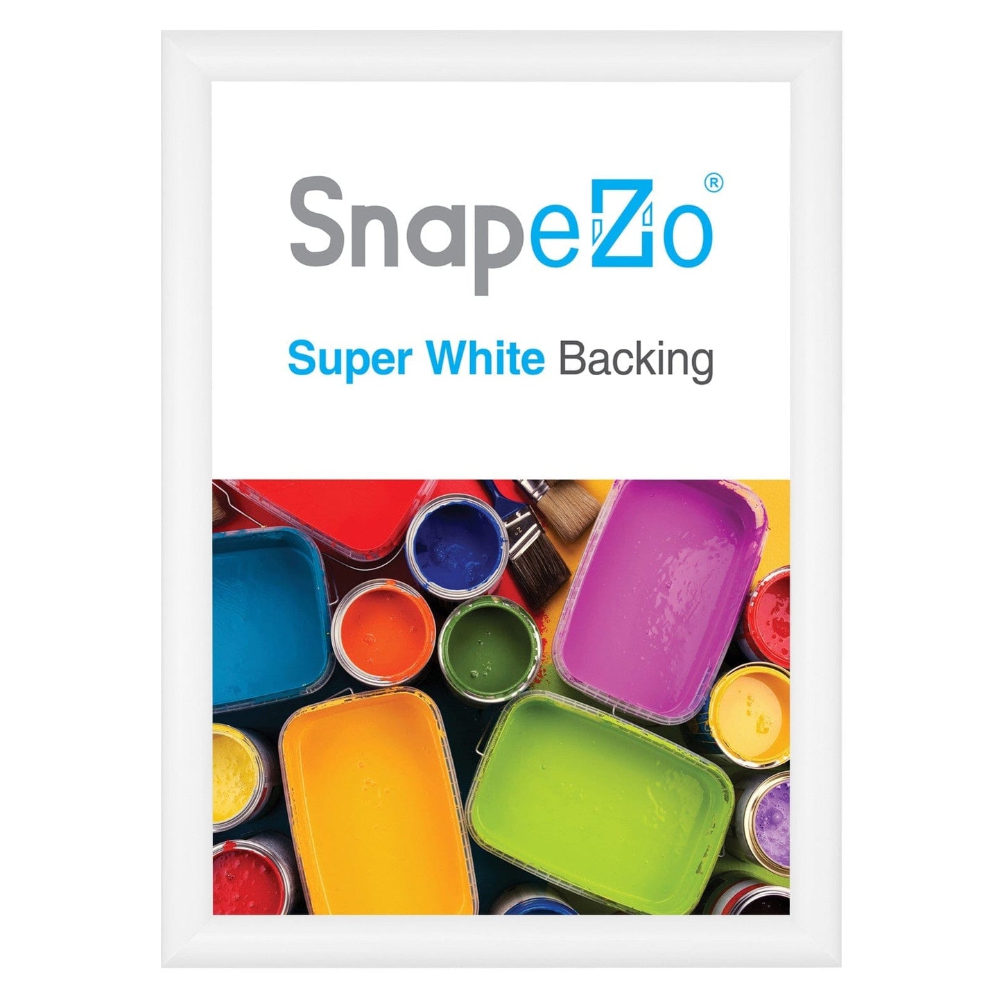 A2 White SnapeZo® Snap Frame - 1" Profile - Snap Frames Direct