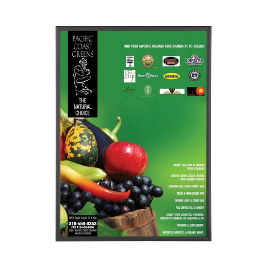 Black snap frame poster size 36x72 - 1.7 inch profile - Snap Frames Direct