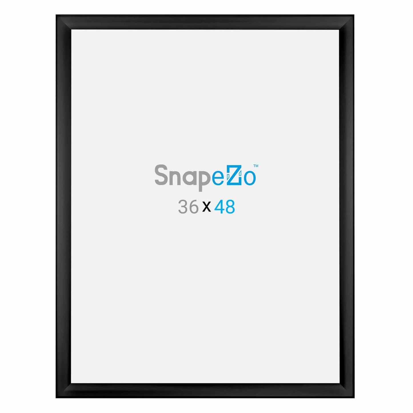 36x48 Black SnapeZo® Weather Resistant - 1.38" Profile - Snap Frames Direct