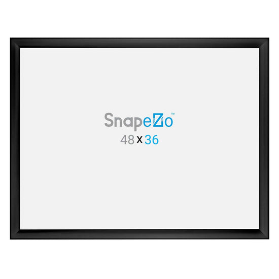 36x48 Black SnapeZo® Weather Resistant - 1.38" Profile - Snap Frames Direct