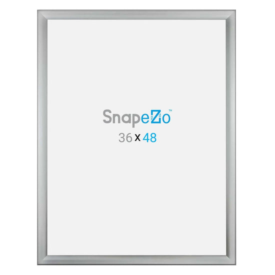 36x48 Silver SnapeZo® Weather Resistant - 1.38" Profile - Snap Frames Direct