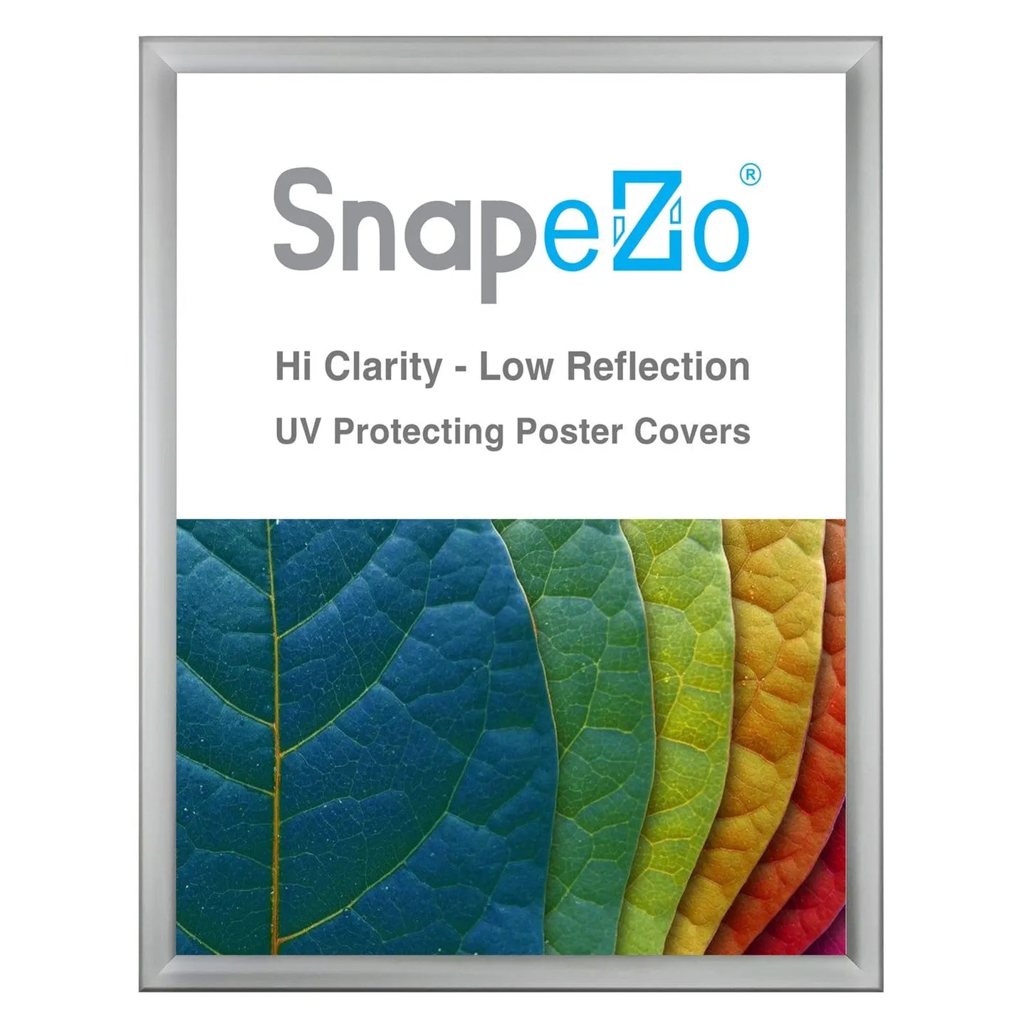 22x28 Silver SnapeZo® Weather Resistant - 1.38" Profile - Snap Frames Direct