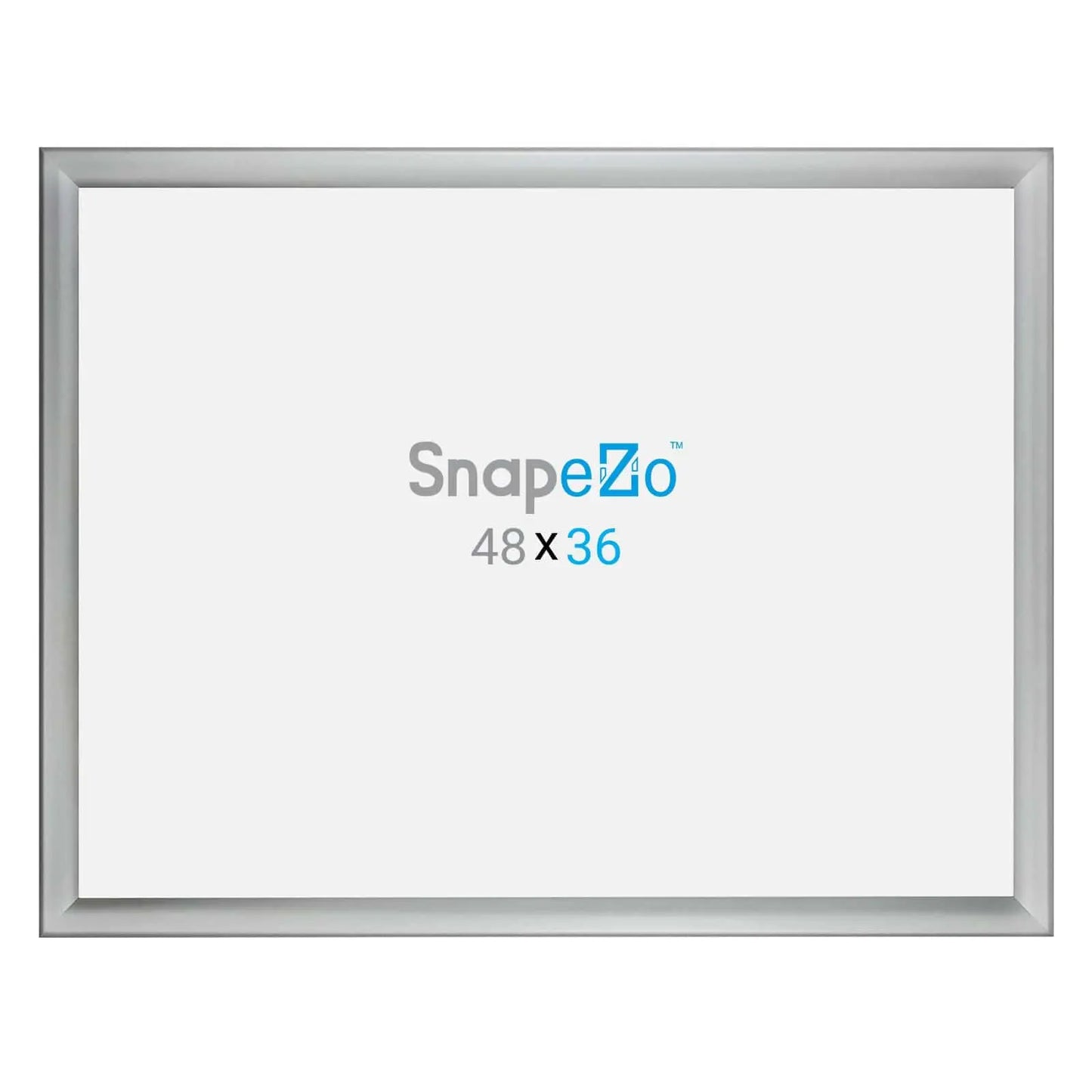 36x48 Silver SnapeZo® Weather Resistant - 1.38" Profile - Snap Frames Direct