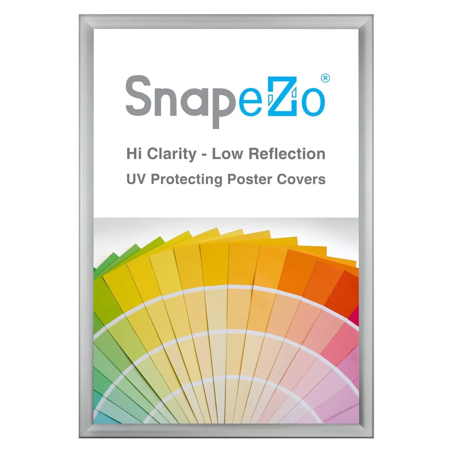 24x36 Silver SnapeZo® Weather Resistant - 1.38" Profile - Snap Frames Direct