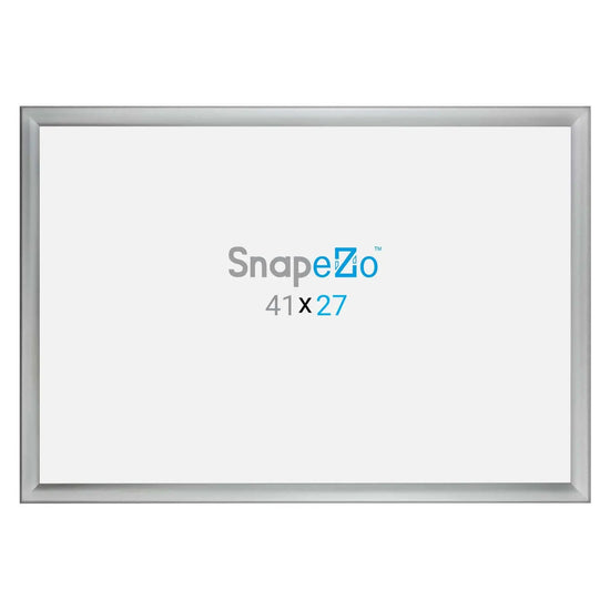 27x41 Silver SnapeZo® Weather Resistant - 1.38" Profile - Snap Frames Direct