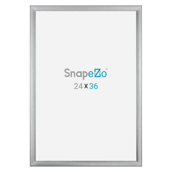 24x36 Silver SnapeZo® Weather Resistant - 1.38" Profile - Snap Frames Direct